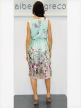 Abito midi con gonna plissè