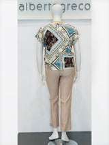 Blusa in viscosa fantasia foulard