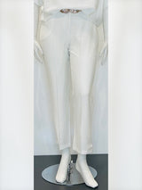 Pantaloni Curvy in tessuto goffrato