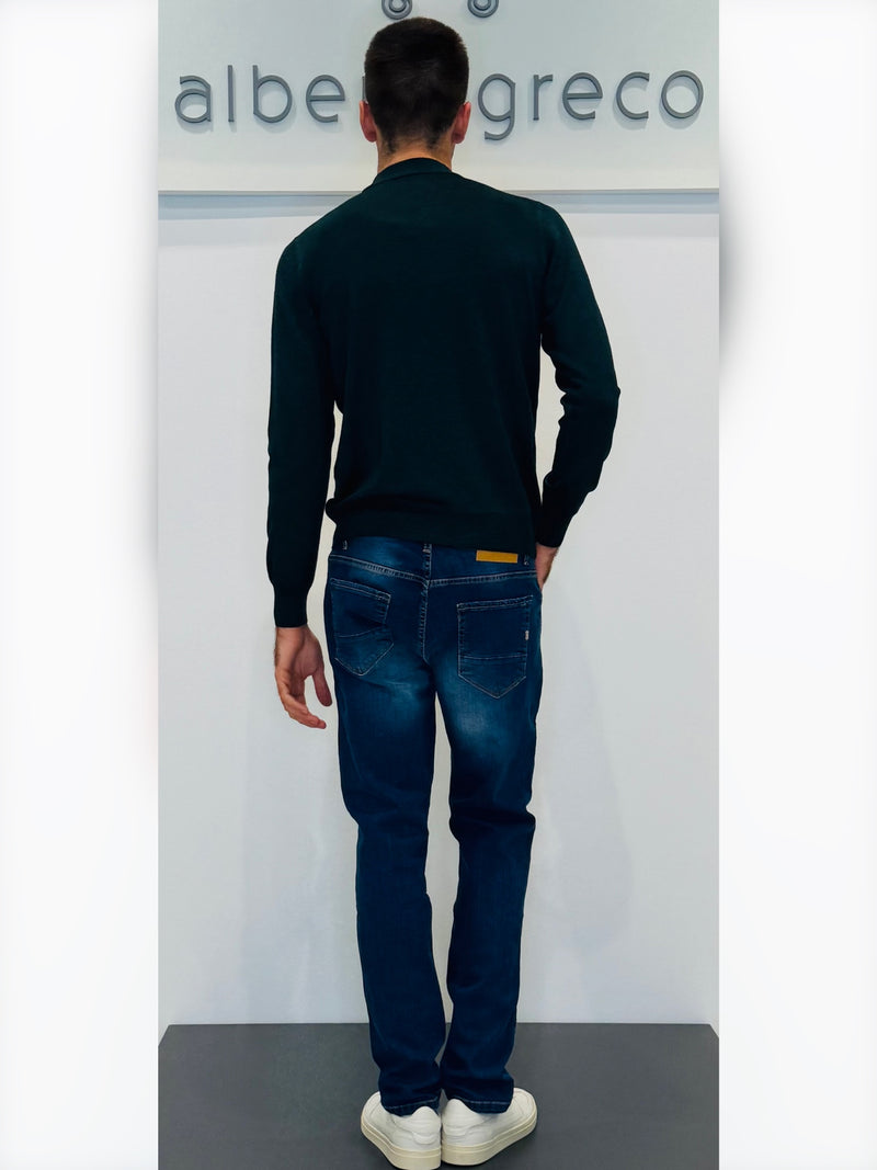 Maglia uomo lupetto in lana effetto vintage