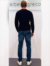 Maglia uomo a trecce misto lana