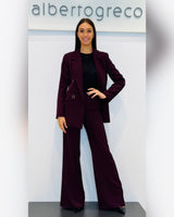 Pantaloni a palazzo gessato