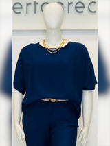 Blusa in tessuto goffrato