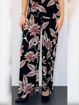 Pantaloni palazzo donna in jersey fantasia