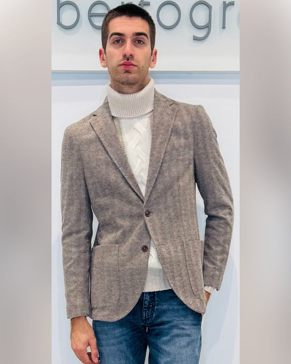 Giacca in jersey elasticizzato spinato