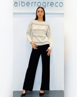 Maglia over con lavorazione a jacquard
