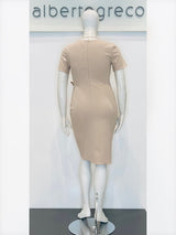 Tubino in crepe elasticizzata con manica corta