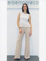 Top in maglia con fondo devorè