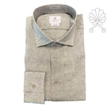 Camicia uomo collo francese in misto lino