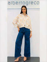 Camicia in cotone ricamata