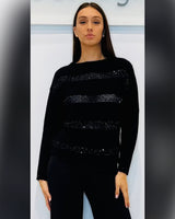 Maglia over con lavorazione a jacquard