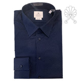 Camicia uomo collo italiano fantasia pois