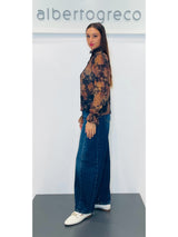 Camicia in georgette fantasia