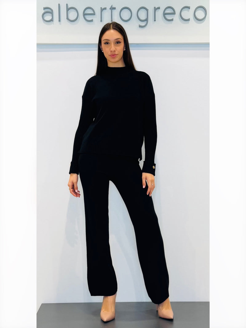 Coordinato maglia ampia e pantaloni