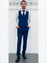 Completo cerimonia con giacca con motivo in raso su davanti