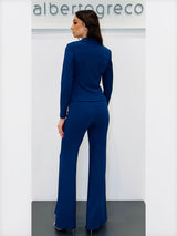Pantaloni a palazzo in crepe