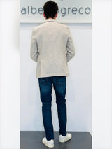 Giacca due bottoni in misto lino