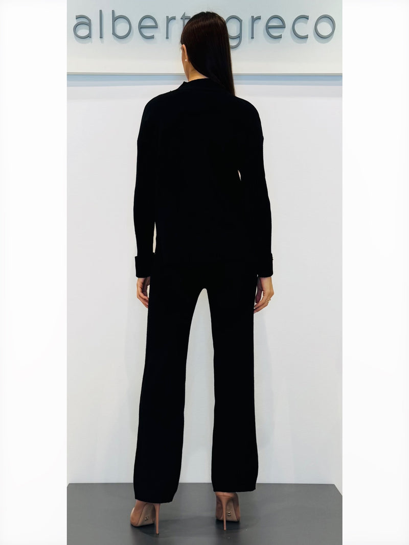 Coordinato maglia ampia e pantaloni