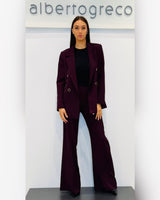 Giacca oversize doppio petto gessata