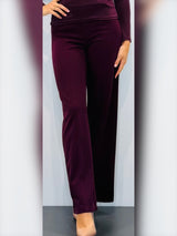 Pantaloni Palazzo vita alta in tessuto elasticizzato