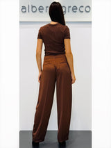 Pantaloni in raso tapered fit