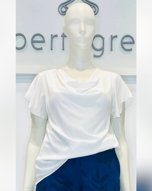 Blusa con scollo a cappuccio