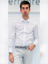 Camicia uomo aderente in cotone elasticizzato