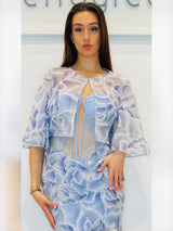 Cappa in tulle ricamato