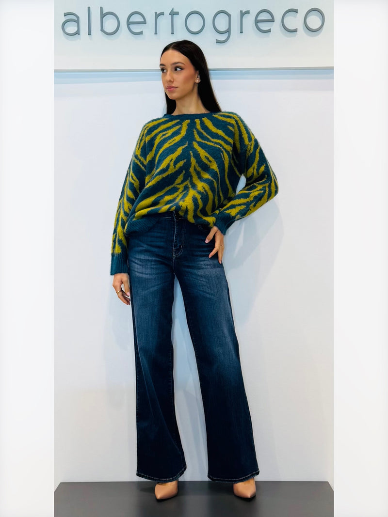 Maglia animalier Jacquard