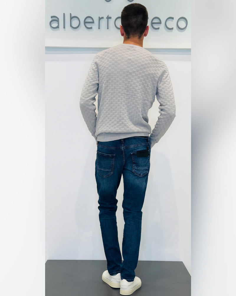 Maglia uomo operato a spina pesce