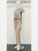 Blusa in viscosa fantasia foulard