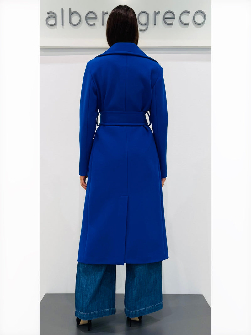 Cappotto un bottone con cintura in vita