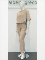 Blusa in tessuto goffrato