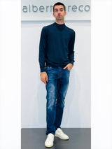 Maglia uomo lupetto in lana effetto vintage