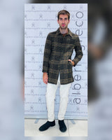 Cappotto uomo con collo camicia
