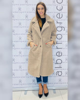 Cappotto teddy con due bottoni