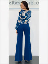 Pantaloni a palazzo in crepe