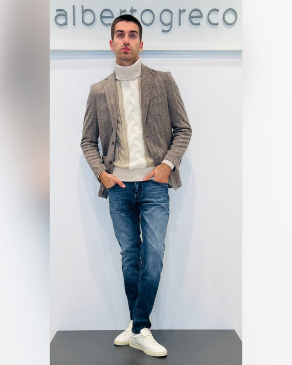 Giacca in jersey elasticizzato spinato