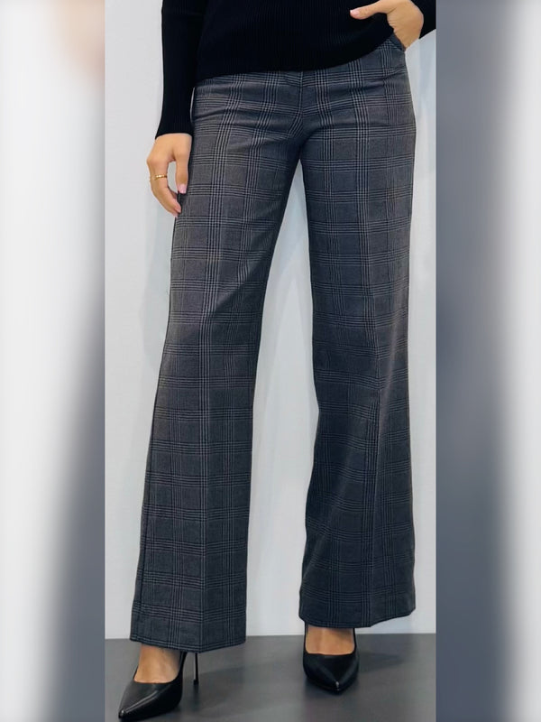 Pantaloni a palazzo principe di galles