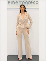 Pantaloni a palazzo in crepe