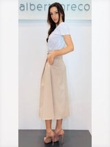 Gonna svasata midi in raso