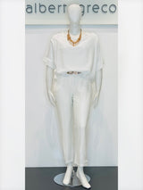 Blusa in tessuto goffrato