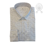 Camicia uomo stampa fantasia geometrica sfumata