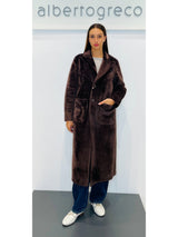 Cappotto in eco montone double face