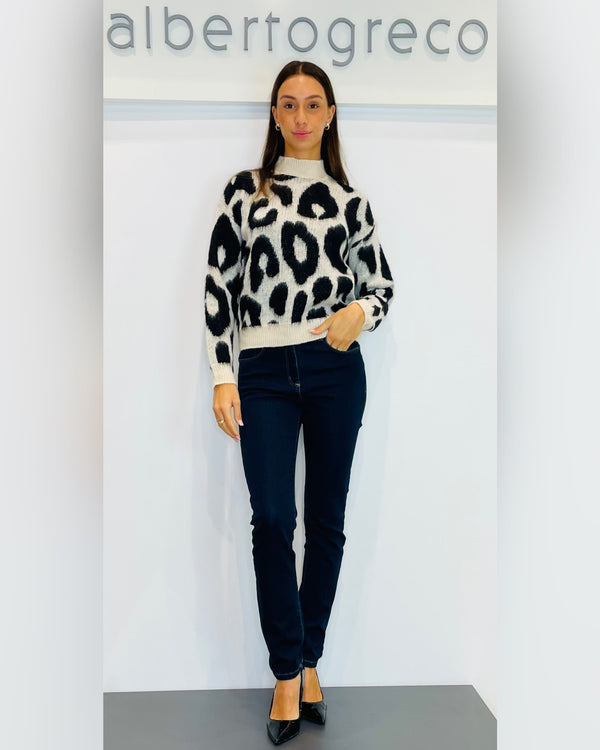 Maglia animalier Jacquard