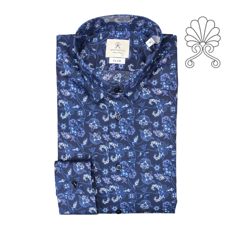 Camicia uomo fantasia floreale liberty