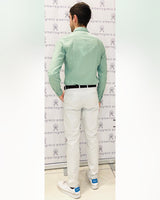 Camicia uomo in misto lino