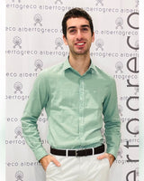 Camicia uomo in misto lino