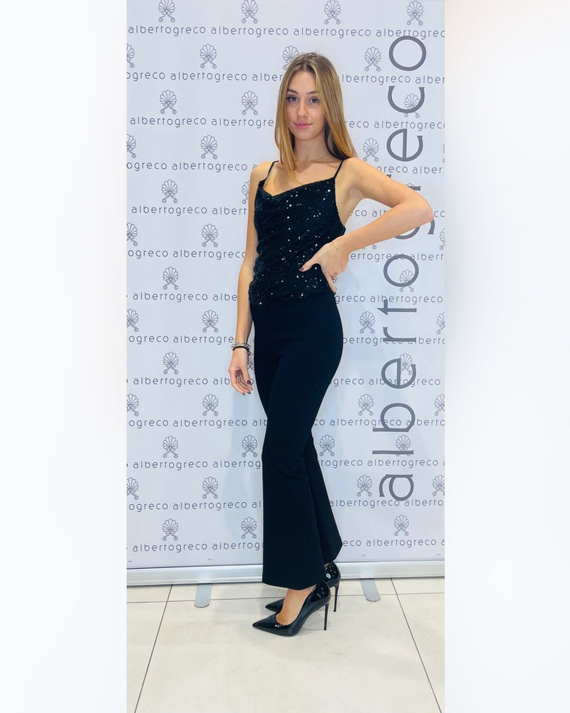 Pantaloni in jersey a zampa