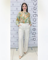 Pantaloni ampi con tasca alla francese